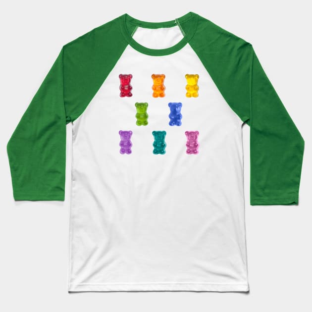 gummy bear rainbow Baseball T-Shirt by mystudiocreate